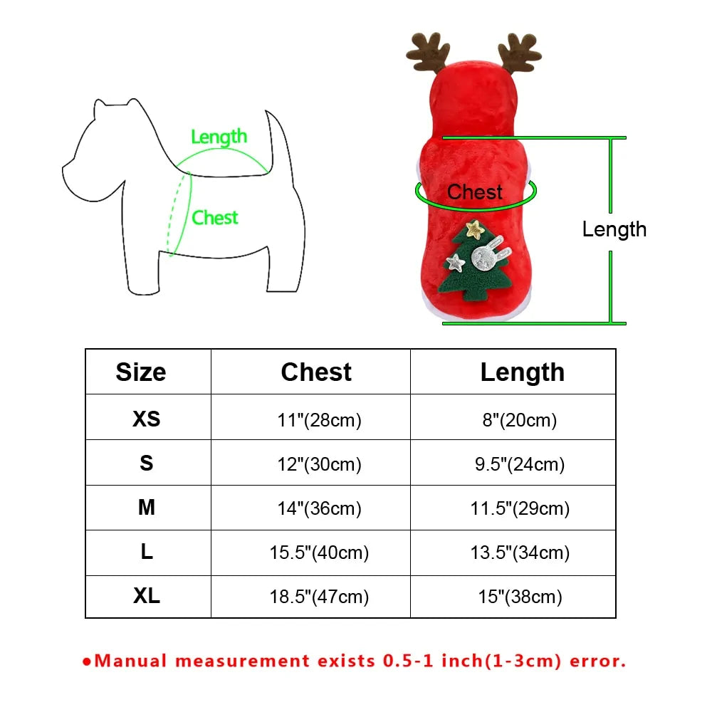 Christmas Santa Costume | Perfectly Sized for Small Dogs and Cats